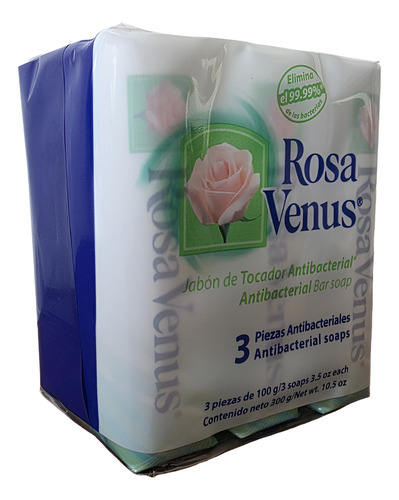 Pack Jabón (barra) Rosa Venus 3x100g Antibacterial