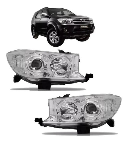 Par Farol Foco Duplo Cromado Sw4 2009 2010 2011