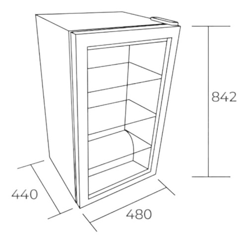 Visicooler Sobremesa 110 L- Frío Estático- Lc-110 | Bozzo