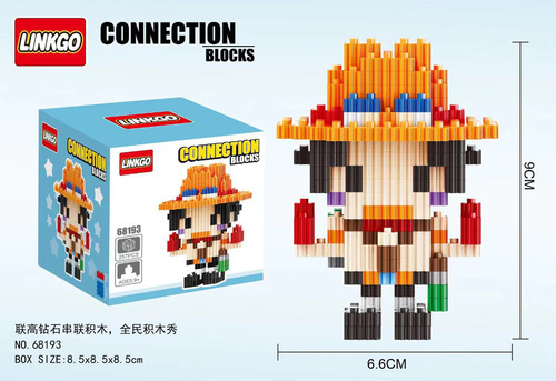 Figuras One Piece Armables Mini Blocks Mugiwuaras Premium. Cantidad De Piezas 257