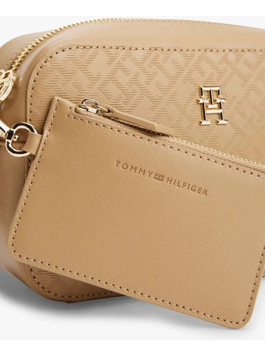 Bolso Crossbody para Mujer Aw0aw17221 Café Tommy Hilfiger Safari Canvas