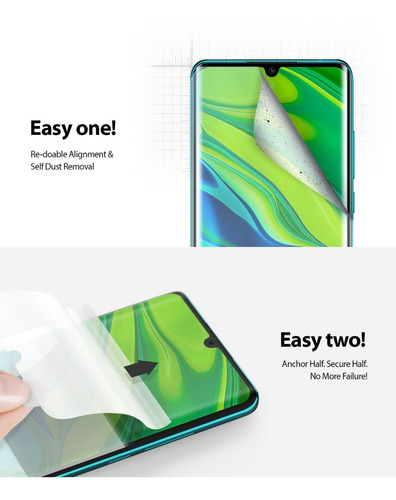 Imagen 8 de 10 de Film Dual Easy Xiaomi Mi Note 10/ 10 Pro Ringke Pack X2
