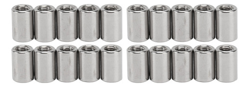 Tuerca De Conexión Redonda, 20 Piezas, Varilla De Acero Inox