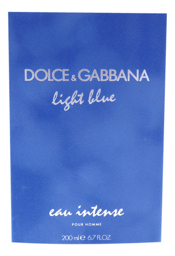 Perfume Dolce And Gabbana Azul Claro Eau Intense 200 Ml Para