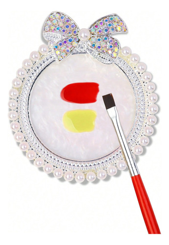 Paleta Con Diseño De Perlas Artificiales, Color De Manicura