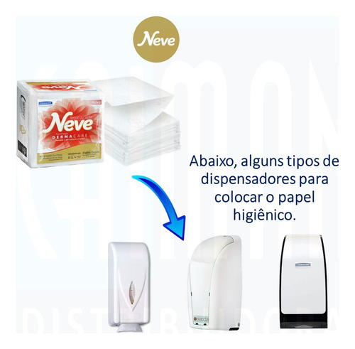 Papel Higiênico Neve Interfolhado Cai Cai F. Dupla C/ 6.000
