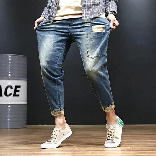 Vaqueros Cortos Ajustados De Estilo Coreano Para Hombre, Tal