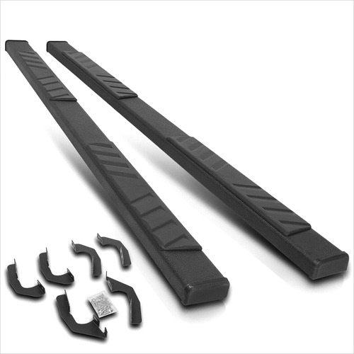 Estribo Plano Negro 5  Barra Nerf Para Cabina Doble Facil