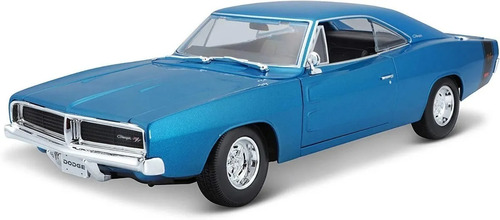 Dodge Charger R/t 1969 1/18 Maisto Edicion Especial Blue