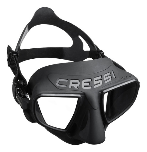 Visor Máscara Cressi Atom Buceo Apnea Flexible Bajo Volumen Color Negro