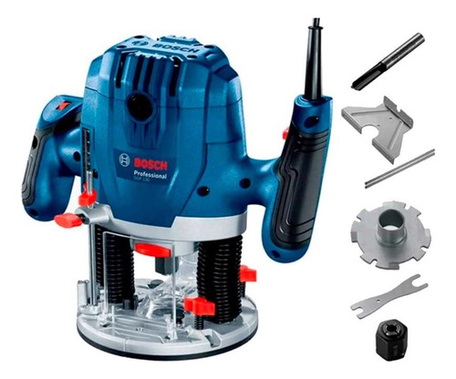 Tupia Manual Coluna 6mm 1300w Bosch C/ Kit 3 Fresas Evjf-03