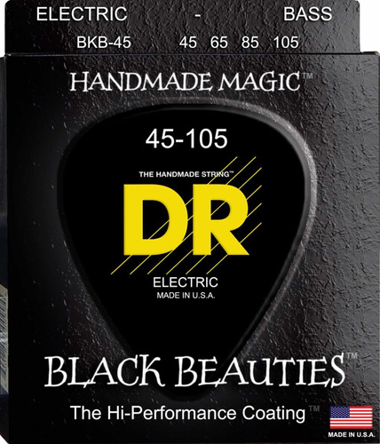 Cuerdas De Bajo Dr Black Beauties Negras 45-105