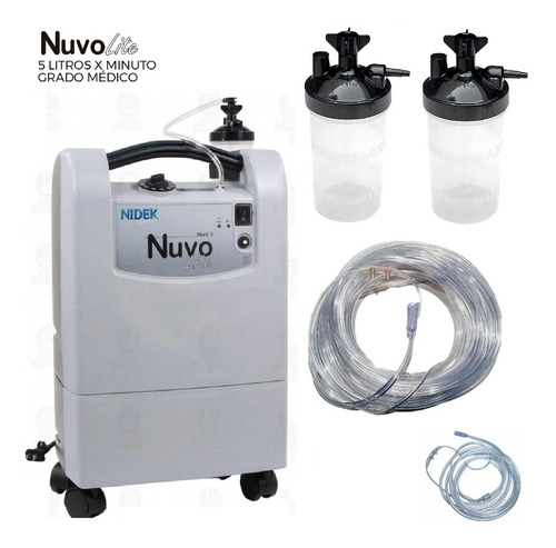 Imagen 7 de 10 de Concentrador De Oxigeno 5 Litros Nuvo Lite Nidek Gradomedico