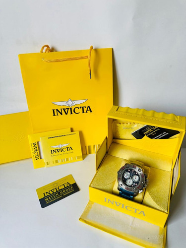 Reloj Pulsera Invicta Edición Sea Hunter Detalles Rojos Plata Negro Negro (Usado)