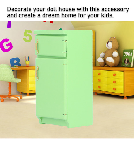 Frigorífico En Miniatura 1:12 Para Casa De Muñecas, Bricolaj