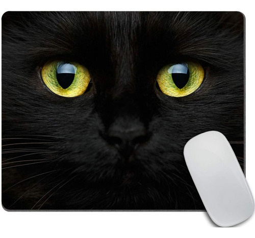 Mouse Pad Amcove Con Linda Cara De Gato Negro Acc