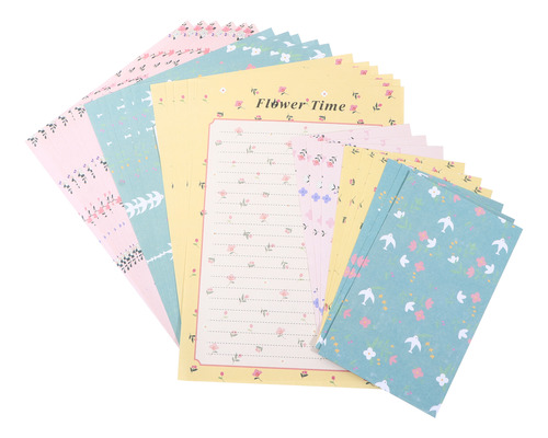 Sobres De Vitela, Sobres Con Flores, Papel Para Cartas, 6 Ju