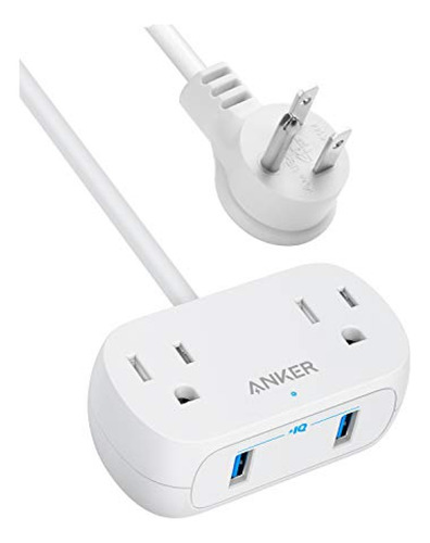 Alargador  Cable De Extensión Anker, Mini Regleta Con Puerto