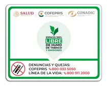 Comprar Señalamiento Prohibido Fumar Nueva Ley Quejas Señal 20x25