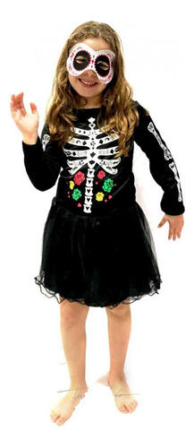 Disfraz De Esqueleto Catrina Nena Halloween