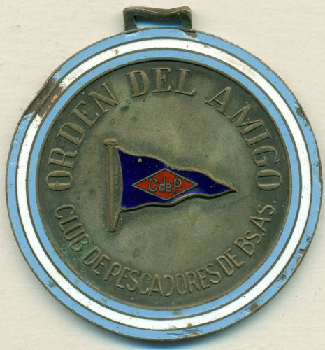 Enorme Medalla Órden Del Amigo Club De Pescadores De Bs. As.