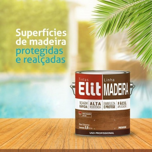 Imagem 4 de 6 de Verniz Maritimo 900ml Elit Madeira Escolha Sua Cor