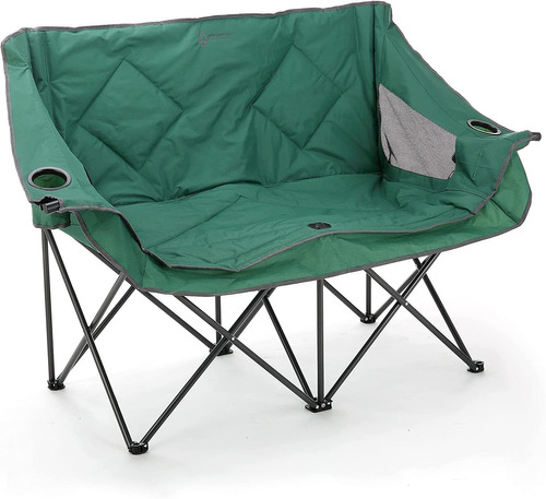 Silla Plegable Portátil Doble Para Acampar Loveseat Co...