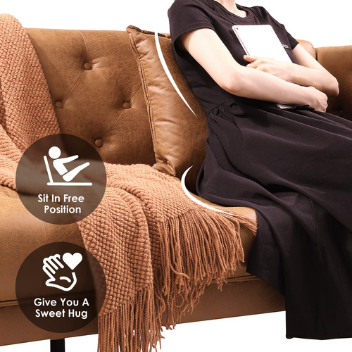 Sofá Moderno De 3 Plazas Con Asientos Profundos Y Almohadas Plata Diseño De La Tela