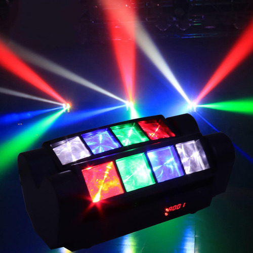Eight Eyes Rgbw Mini Rotate Beam Light Luz De Escenario De
