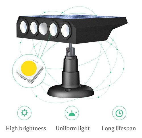 Luz Solar Led Falsa Cámara Seguridad Sensor Movimiento Jardí