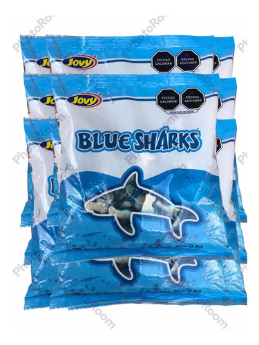 Gomitas Tiburones Mora Azul 27 Kg Jovy