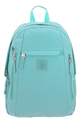 Mochila Grande Zilp Turquesa Multiples Bolsillos