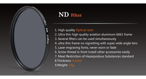 Kit 6 Filtros + Case - Uv - Cpl - Star - Nd - Close-up 58mm