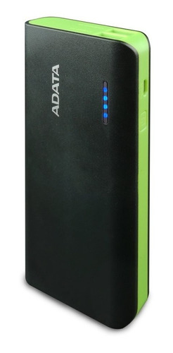 Adata Power Bank Cargador Portatil Celular Pt100 Negro/verde