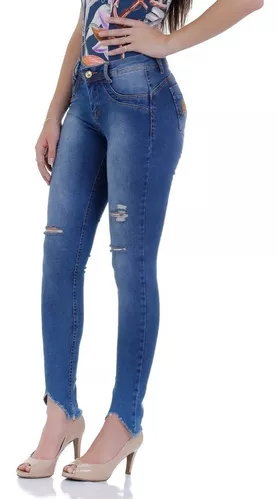 Calça Jeans Skinny Levanta Bumbum Bojo Moda Blogueira Insta