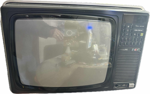 Televisión Antigua Philips 14 Utileria Decoración O Partes (Usado)