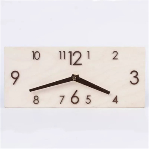 Reloj De Pared Rectangular De Madera 3d, Relojes Grandes Y C