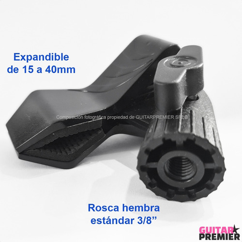 Imagen 6 de 8 de Pipeta Pinza Para Micrófono Universal Reforzada Abs