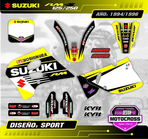 Kit Calcos Gráfica Suzuki Rm 125/250 1994/96 