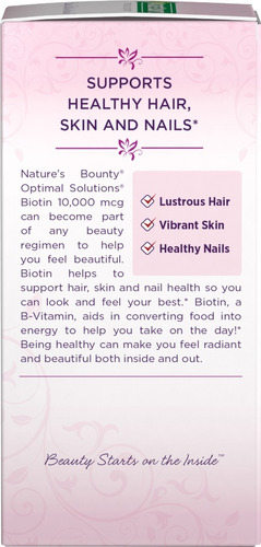 Imagen 5 de 5 de Cabello Hermoso Biotina 10,000 Mcg 90 Softgels