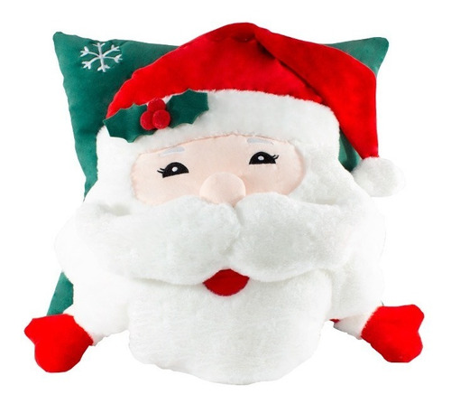 Cojín Navideño Relleno Suave Almohada Decoración Navidad Color Santa Claus