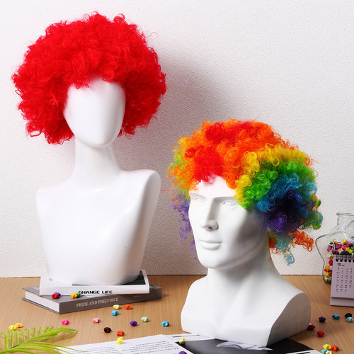 Peluca Afro Pride Wig, Peluca De Payaso Rojo Arcoíris, 2 Uni