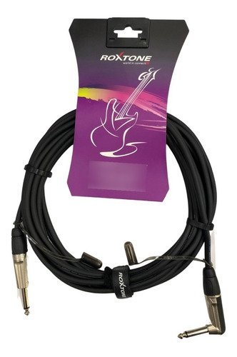 Cable Para Guitarra Bajo Roxtone Plug A Plug Angular 6 Mts