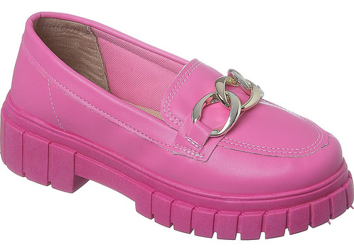 Mocassim Infantil Feminino Tratorado Com Corrente Ref 29001