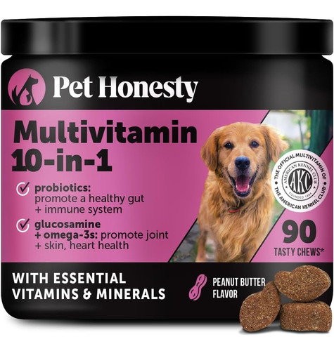 Pet Honesty Multivitamínico Perros 10 In 1 90chews S/mani