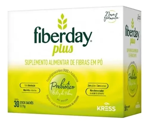 Fibra Prebiótica Fiberday Plus Sem Sabor 30 Sachês 9g Sem Glúten