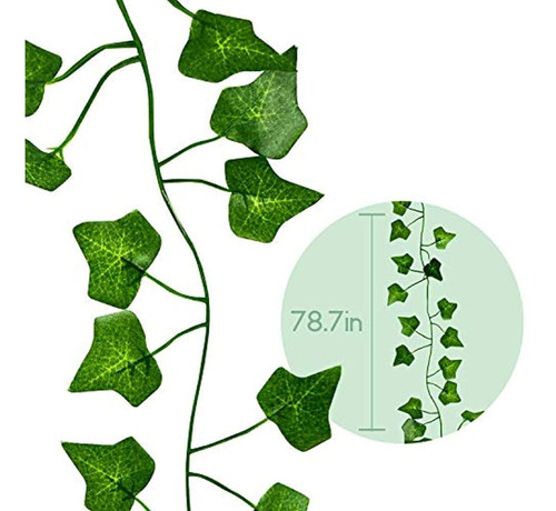 Imagen 3 de 7 de 12 Unidades De Plantas Artificiales Verdes Cadena Colgante