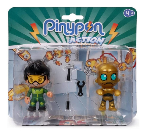 Pinypon Action Figuras X 2 Mecánico - Robot /accesorio 17034