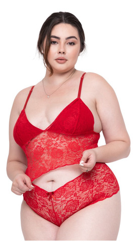 Kit 2 Conjunto Espera Marido Plus Size Lingerie Sexy Moda 