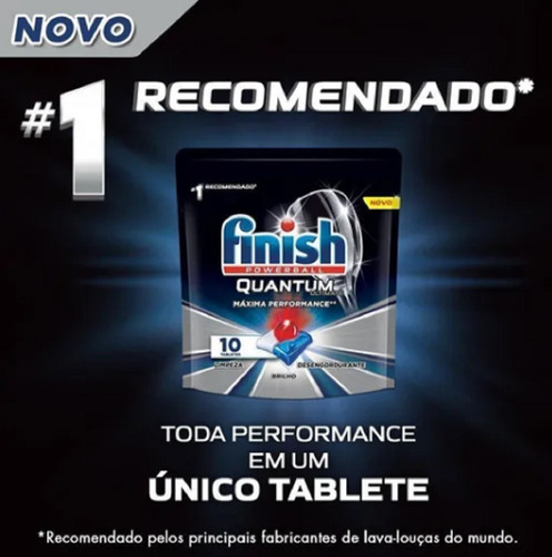 Imagem 2 de 4 de Detergente Máquina Lavar Louças Finish Quantum Ultimate 10un